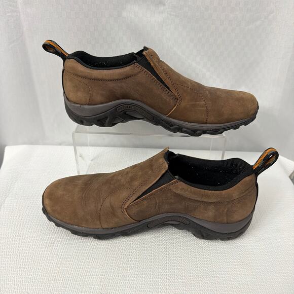 Merrell Jungle Moc Shoes Mens Size 8.5 Brown Nubuck Leather Casual Slip On main image 3